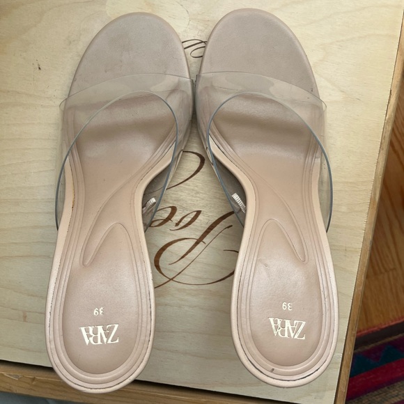 Zara Clear PVC Heeled Sandals - Picture 4 of 6